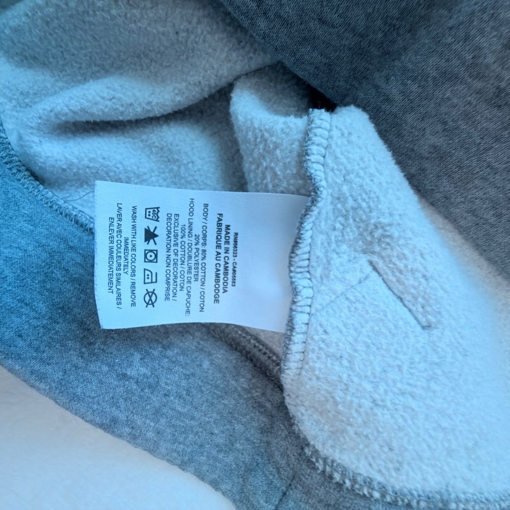 Nike Hoodie Kids Size Medium Grey Good Condition CV9336-091 Pullover Logo - Picture 6 of 9